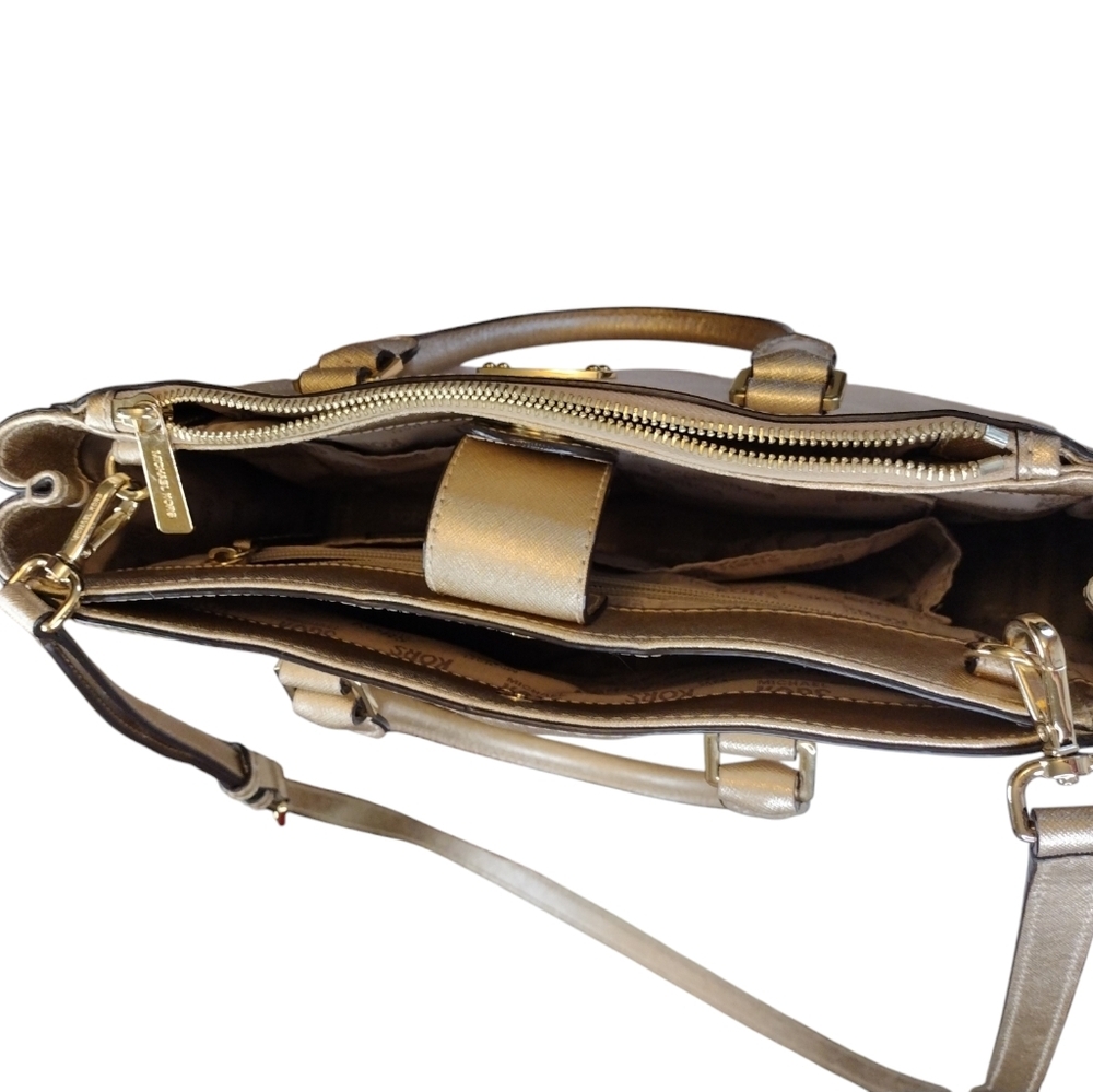 Michael Kors Metallic Gold Retired Satchel - Picture 9 of 12